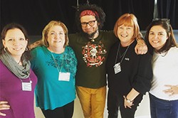 Our Artfest group: Me, Mom (aka Leah), Jesse Reno, Donna, and Paula