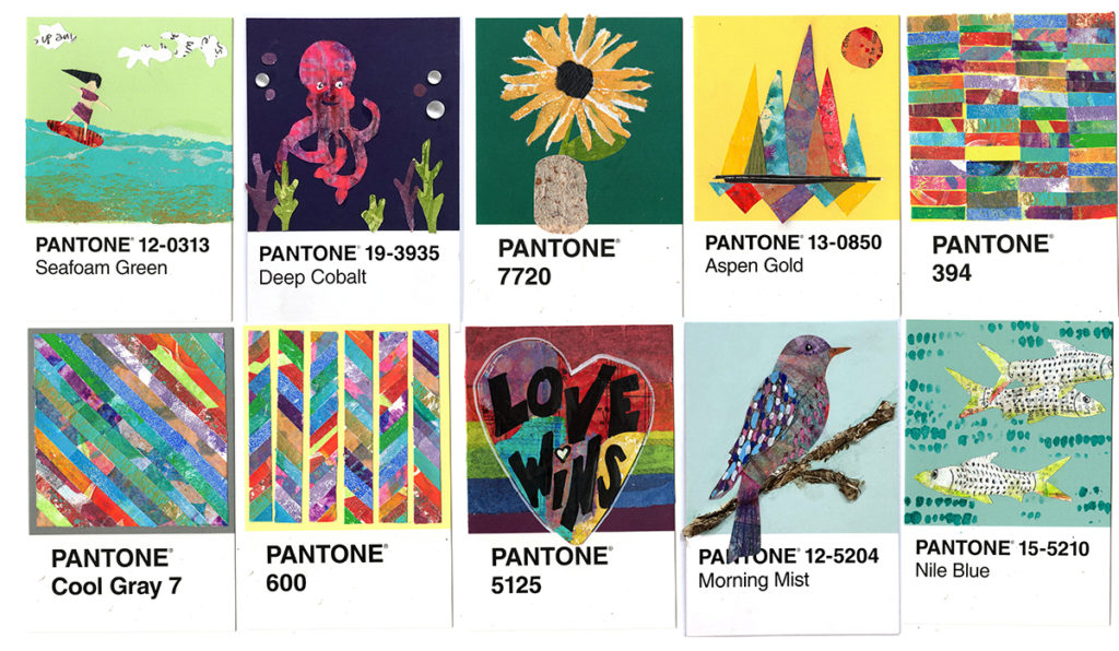 Painting on Pantone Cards Challenge 