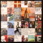 Frame with recycled holiday cards