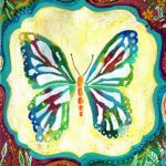 butterfly art journal page