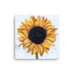 Mixed Media Sunflower Canvas Print