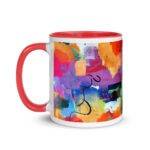 Mixed Media Artist Mug with Color Inside - Image 5