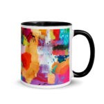 Mixed Media Artist Mug with Color Inside - Image 2