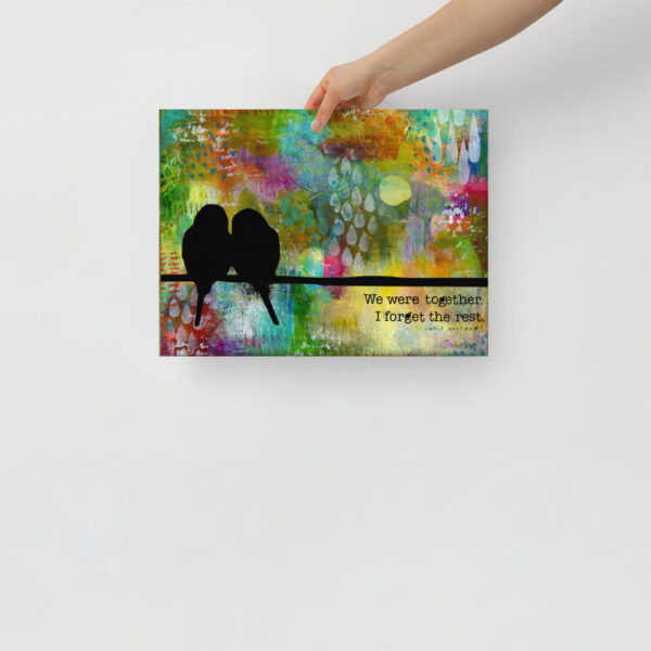 Mixed Media Love Birds Canvas Print - Image 15