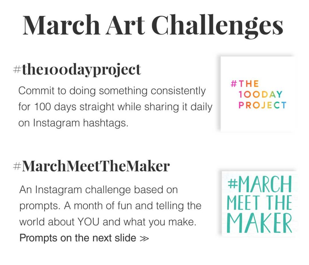 march art dates and challenges