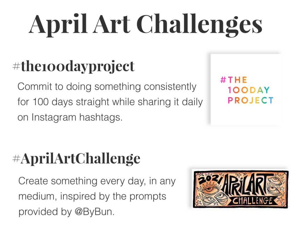 april art dates and challenges